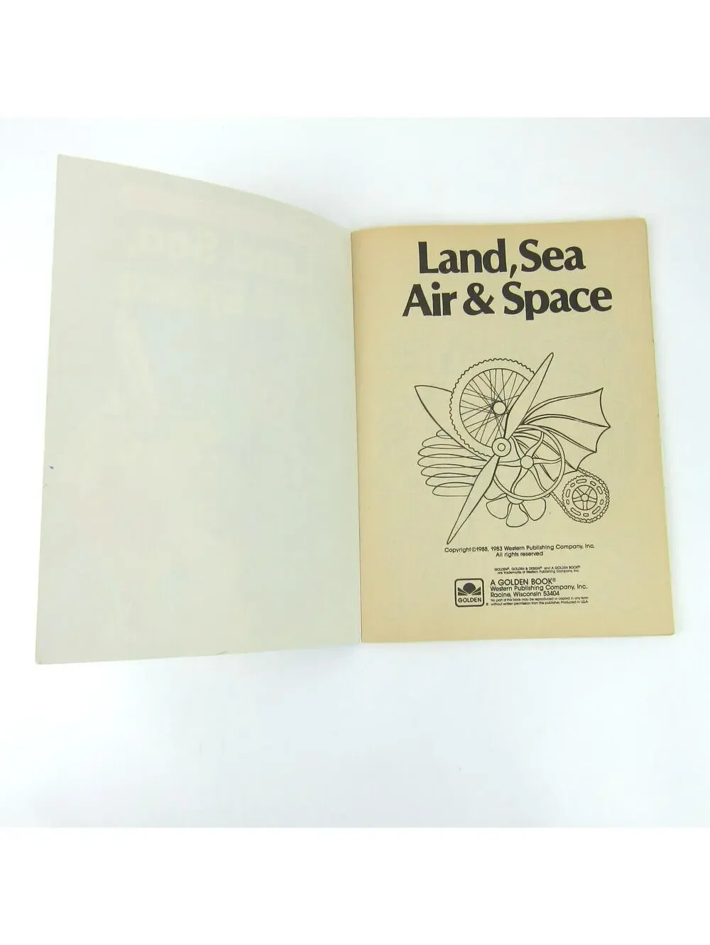 Land Sea Air Space Coloring Book Vintage 1988 Golden Big Coloring Book 56 pages